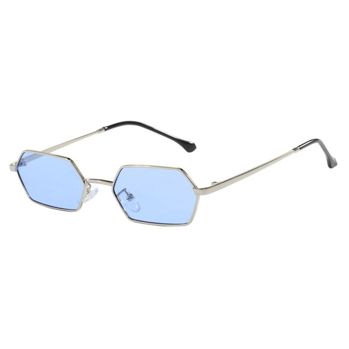 Women's hexagonal sunglasses with elegant metal frame and UV protection Skanto