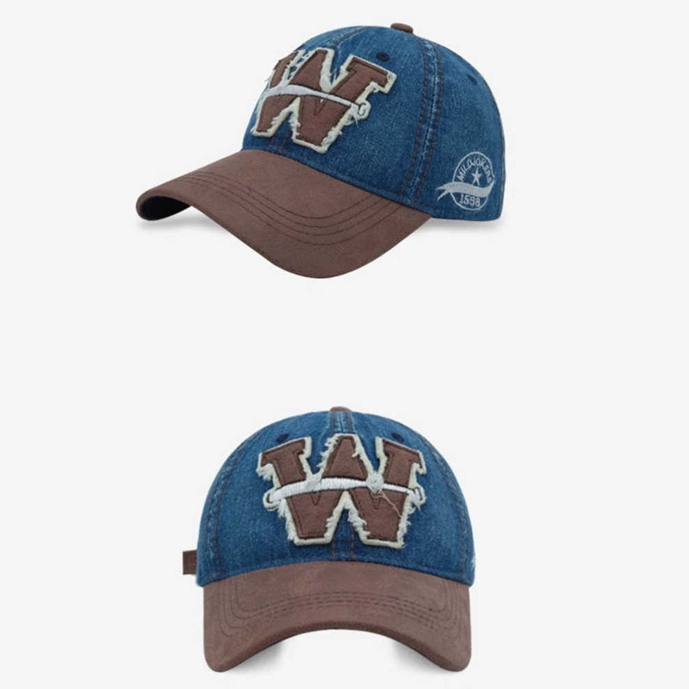Herre Slitt Denim Baseball Caps Skanto