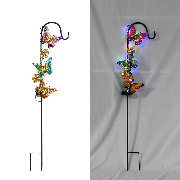 Solar LED Sommerfugl Hage Stake Dekorativ Metall Hage Ornament Skanto