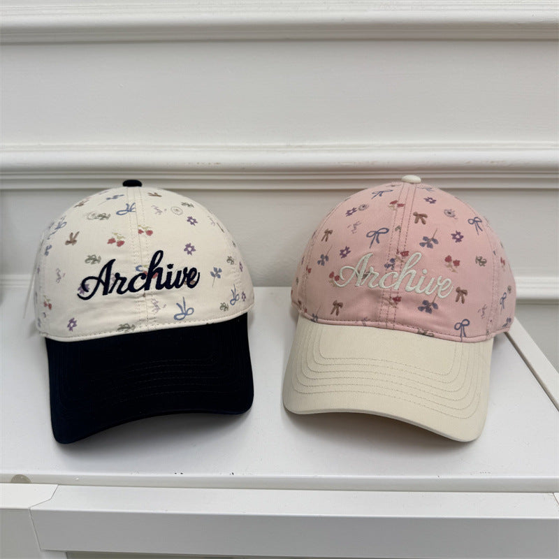 Dame Floral-Brodert Baseball Cap Skanto