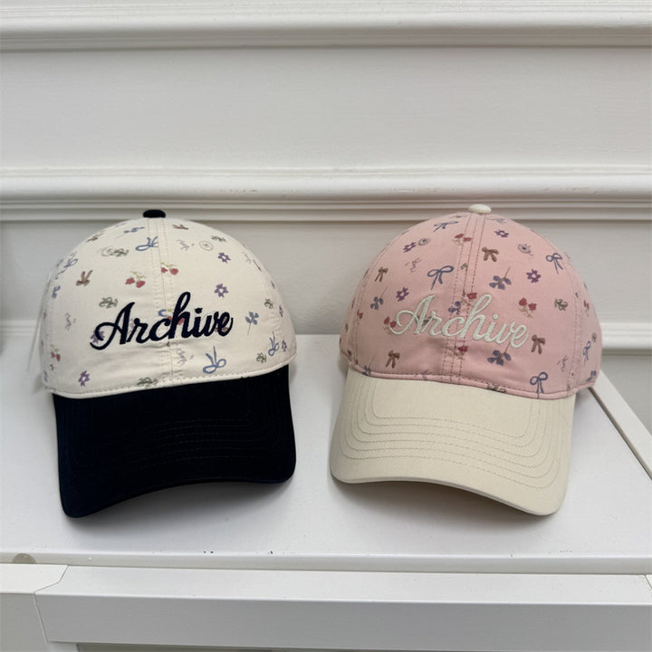 Dame Floral-Brodert Baseball Cap Skanto