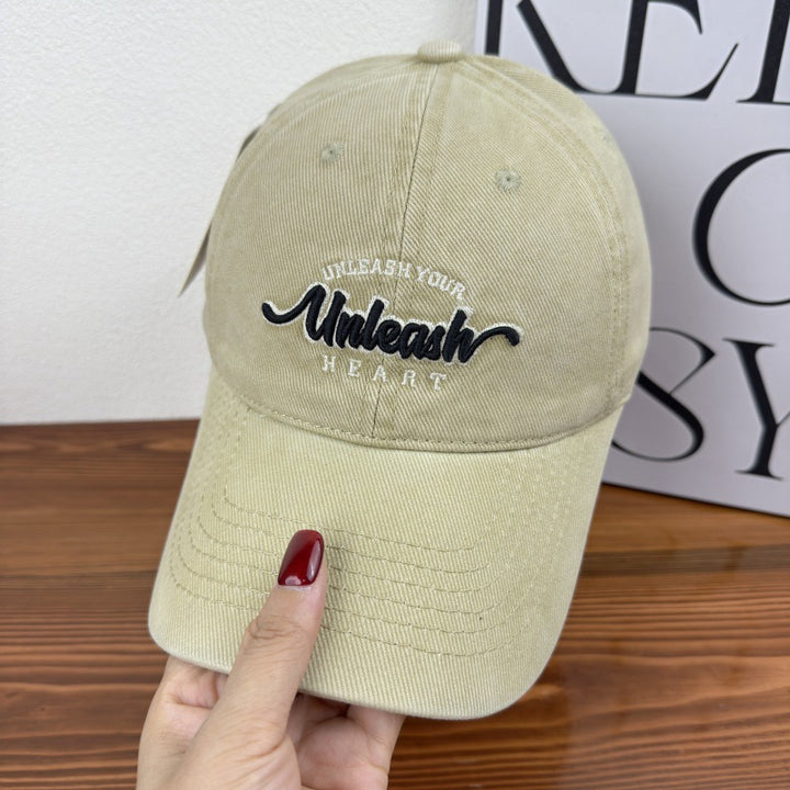 Kvinnens broderte hjerte grafisk baseballcap Skanto