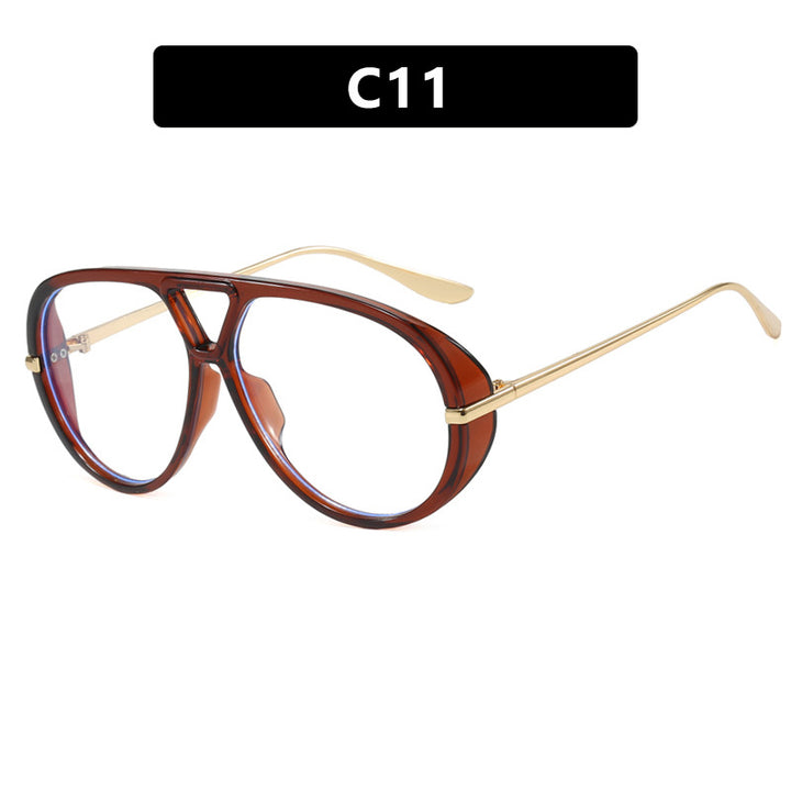 Women's Oversized Sunglasses with Elegant Plastic Frame and Mirrored Lenses Skanto