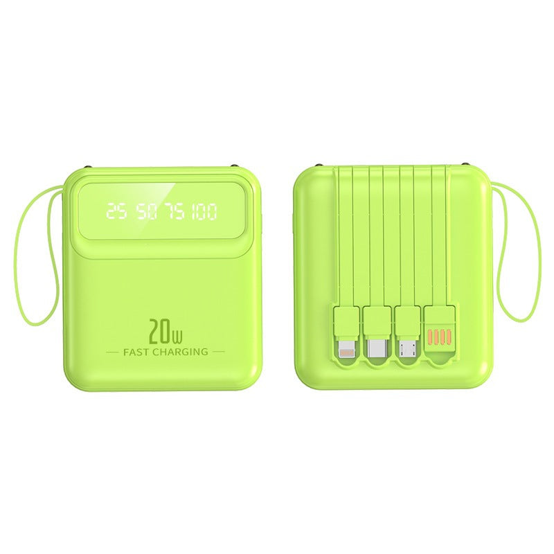 Bærbar powerbank med integrert multifunksjonsladeteknologi Skanto