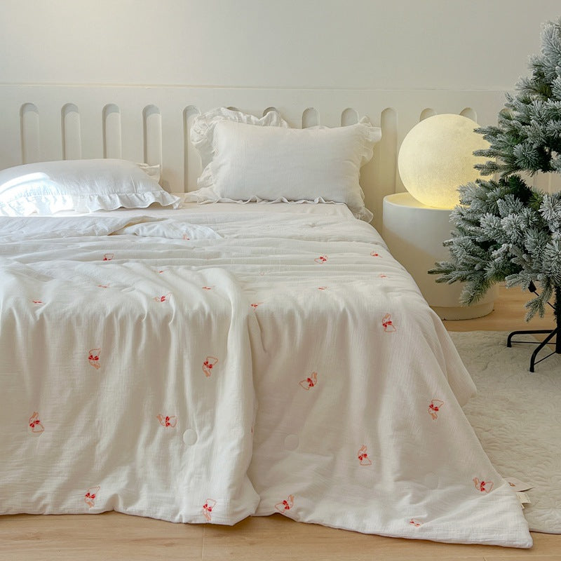 Kvinne lett og pustende quilt med delikate blomster mønstre Skanto