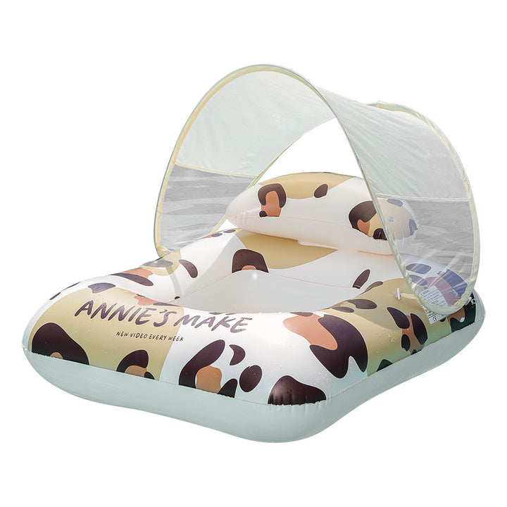 Unisex oppustbar leopard svømmering med integrert drikkholder Skanto