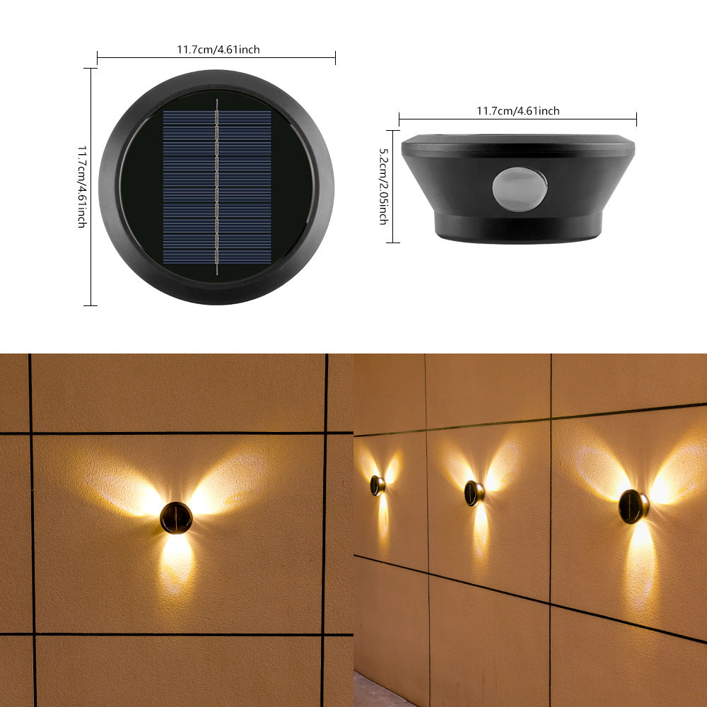 Utendørs solvegglys multi-stråle LED dekorativt aksent Skanto