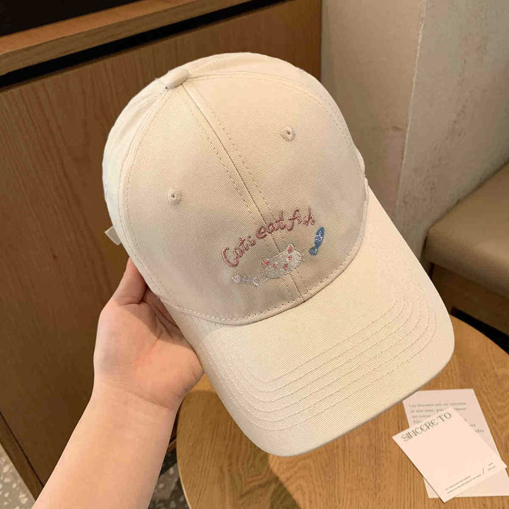 Kvinnebrodert katt-tema baseball cap Skanto