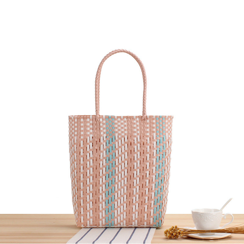 Flettet handlenett med geometrisk design Skanto