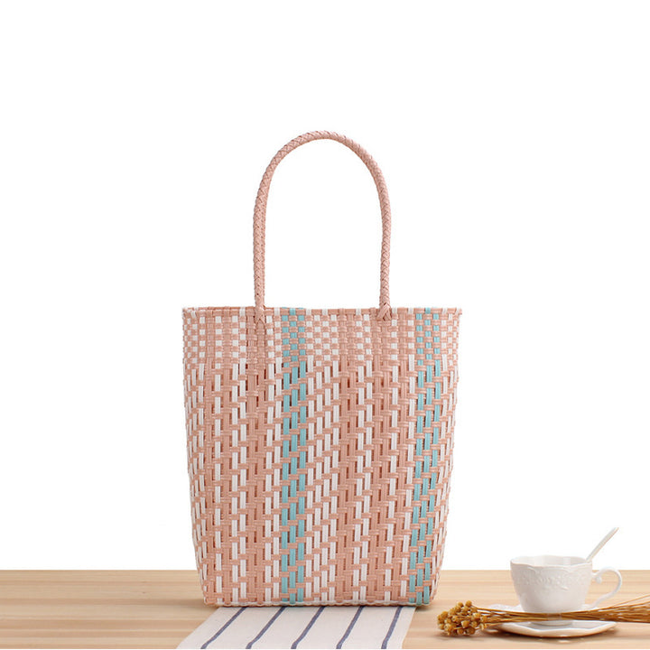 Flettet handlenett med geometrisk design Skanto