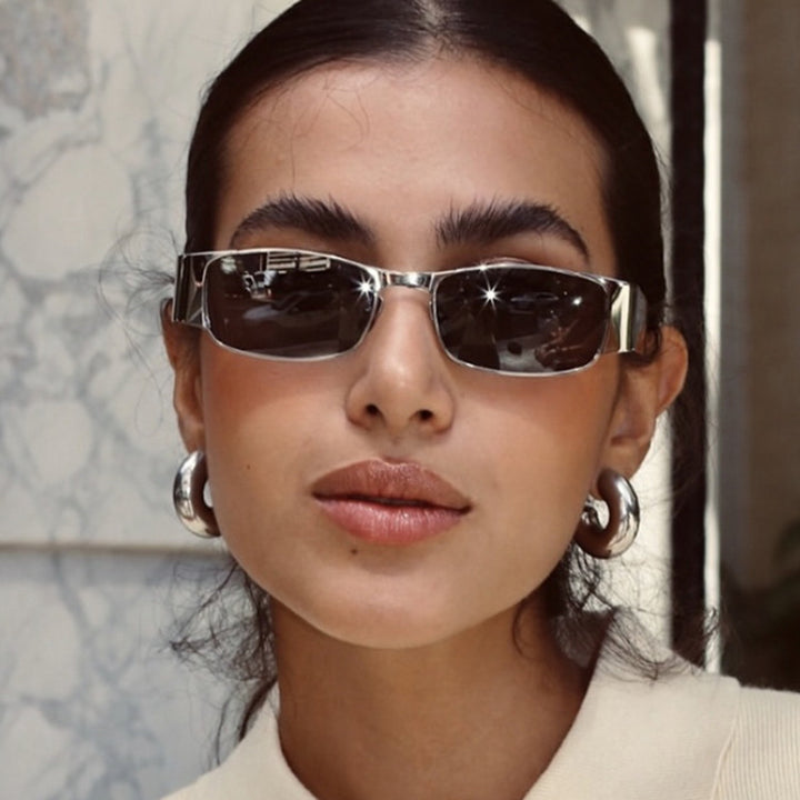 Women's fashionable rectangular sunglasses with elegant lenses Skanto
