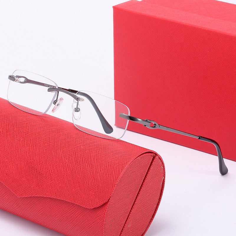 Dame elegant halvrammebrille med komfortable nesepads Skanto