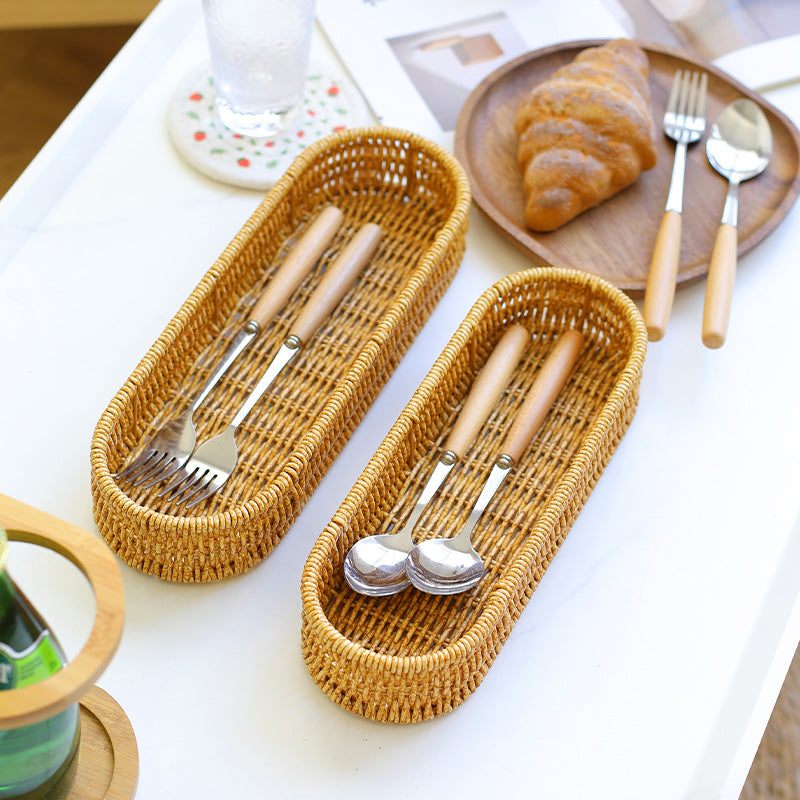 Oval Woven Storage Tray Skanto