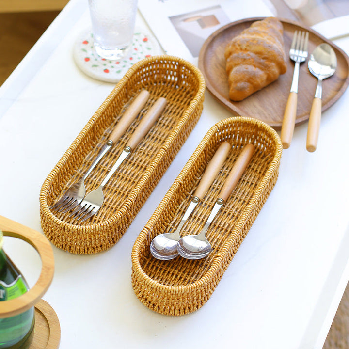 Oval Woven Storage Tray Skanto