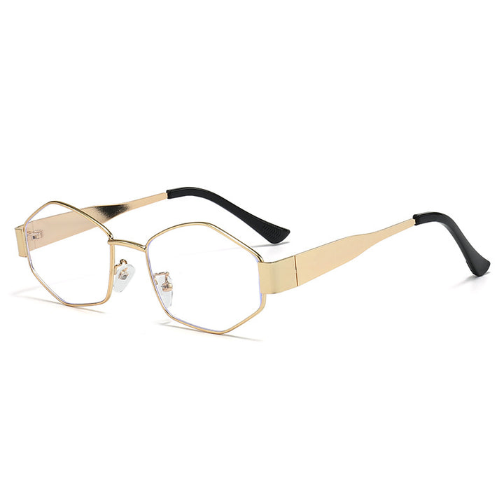 Dame moteriktig solbrille i elegant sekskant-design Skanto