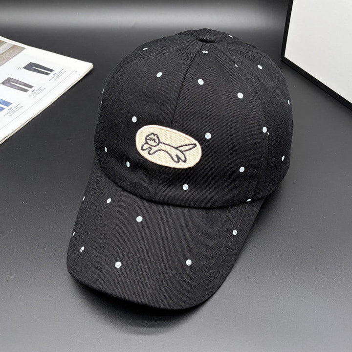 Dame Polka Dot Brodert Baseball Cap Skanto