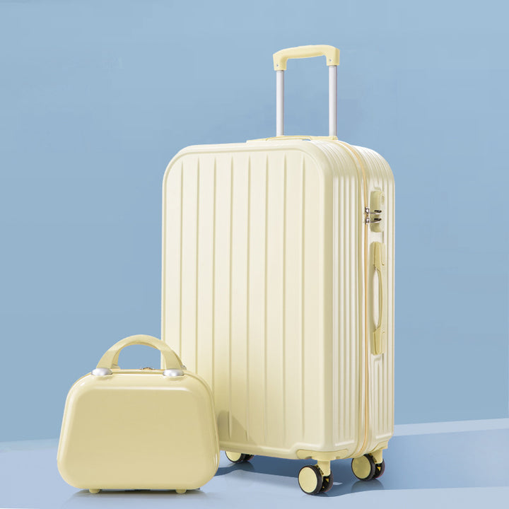 Unisex stilleggende rippled hard-shell koffert Skanto