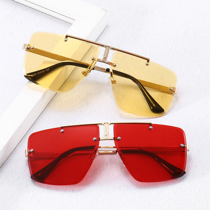 Dame moteriktig oversized solbrille Skanto