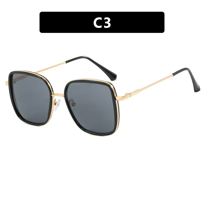 Women's oversized sunglasses with elegant metal frame and polarized lenses Skanto