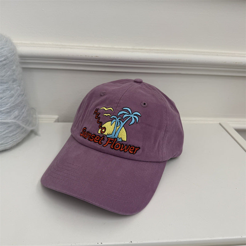 Kvinne Casual Brodert Baseball Caps Skanto