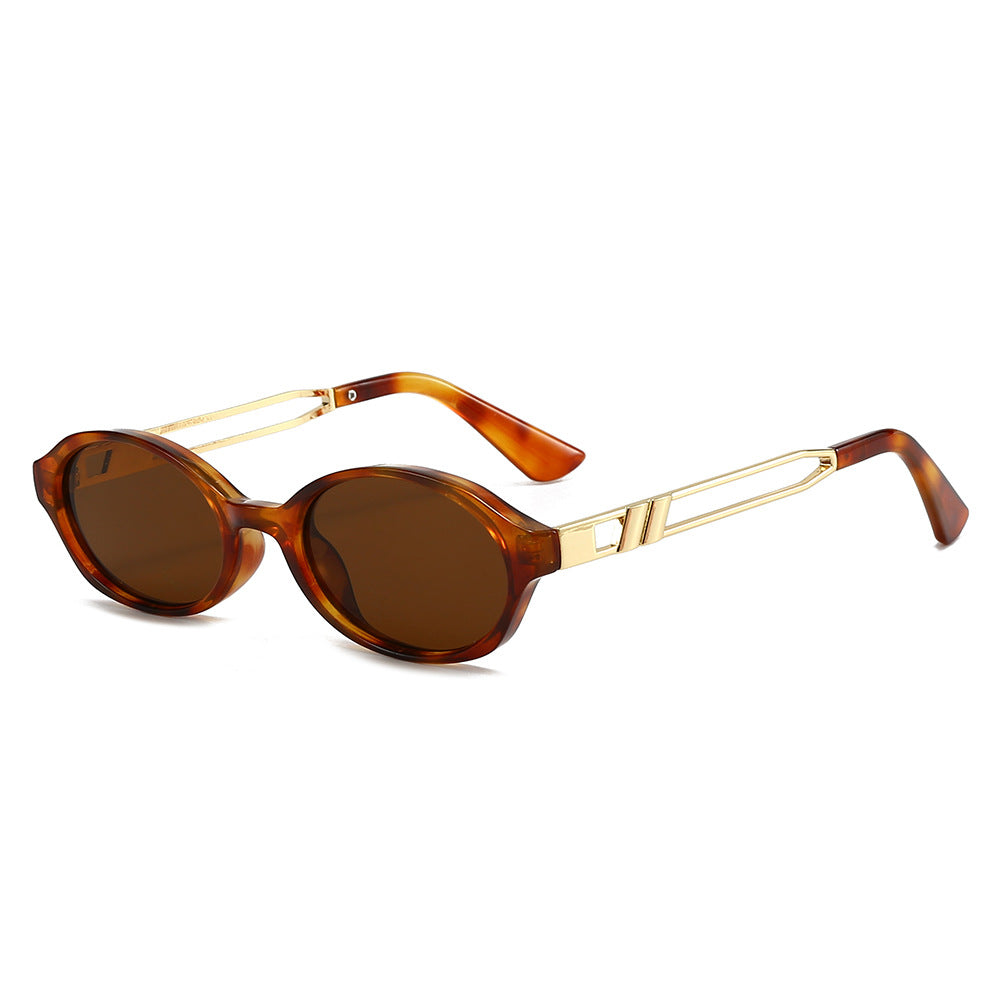 Dame Elegant solbrille i luksuriøst skilpadde-design med gullfargede metallakenter Skanto