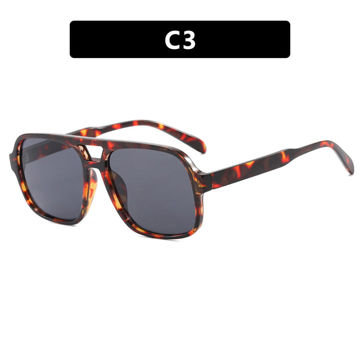 Women's modern square sunglasses with stylish transparent frame Skanto
