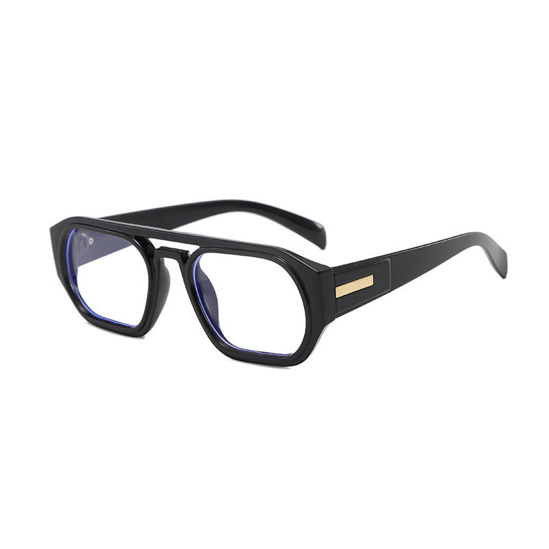Women's fashionable rectangular glasses with elegant metal accent Skanto