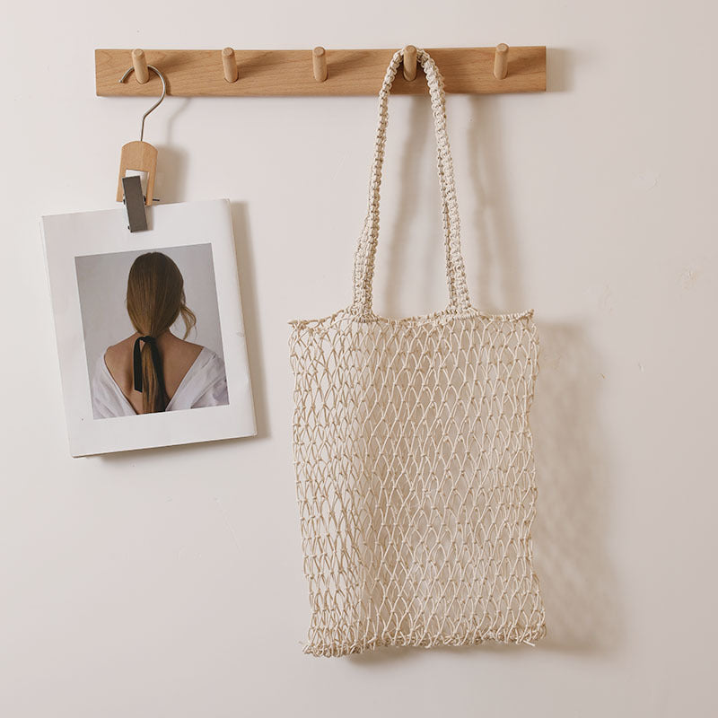 Mesh tote bag with ergonomic handles Skanto