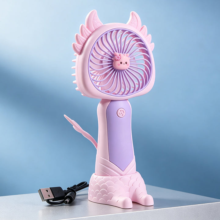 Dame bærbar USB håndvifte med søtt kattedesign Skanto
