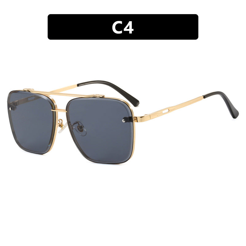 Women's square sunglasses with protective lenses and modern metal frame Skanto