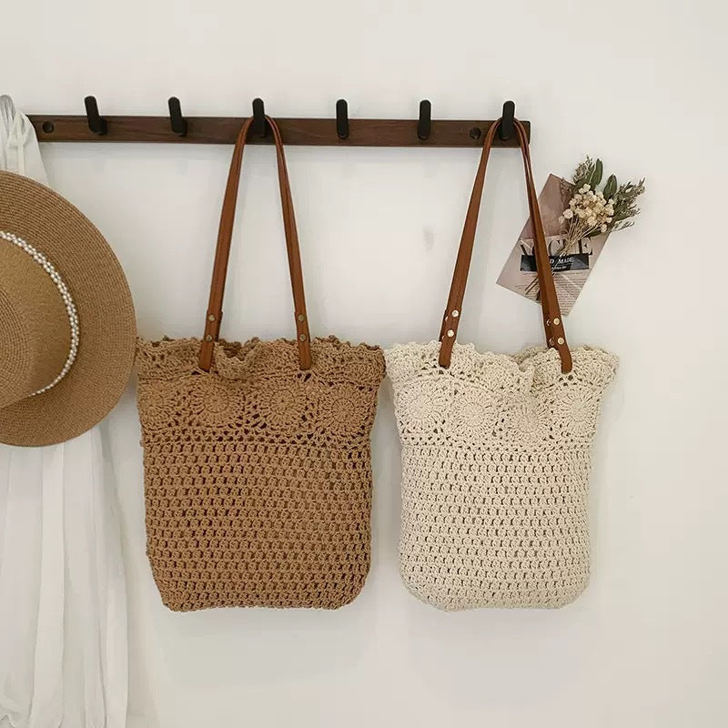 Håndlaget Makramee Tote Bag Skanto