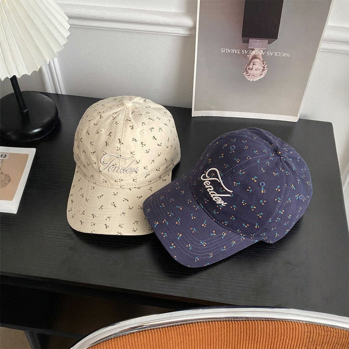 Kvinners trendy blomstret trykt baseballcaps Skanto