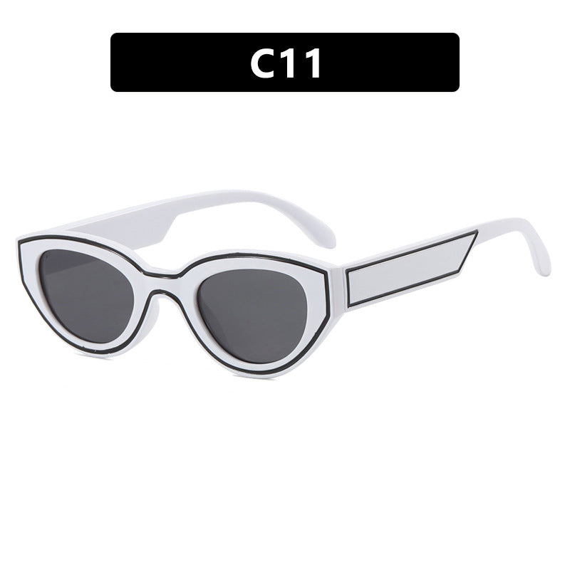 Women's Cat-Eye Sunglasses with Robust Transparent Frame and Protective UV Filter Skanto
