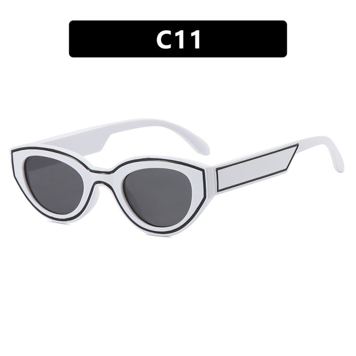 Women's Cat-Eye Sunglasses with Robust Transparent Frame and Protective UV Filter Skanto