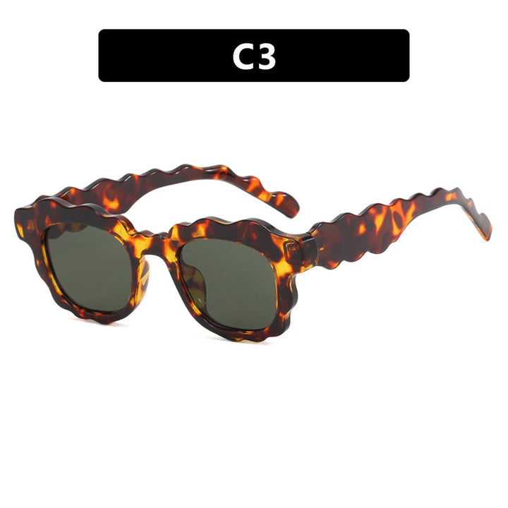 Women's fashionable sunglasses with wave frame Skanto