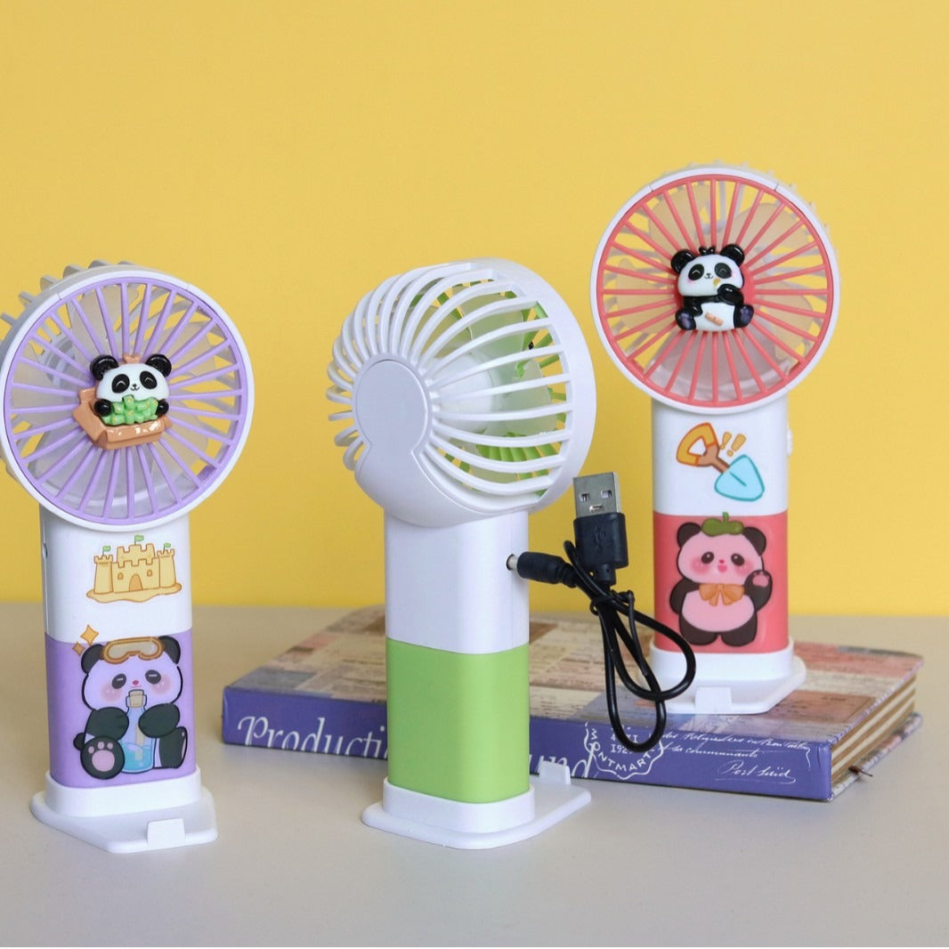 Unisex Bærbar Håndvifte i søtt Panda-design Skanto
