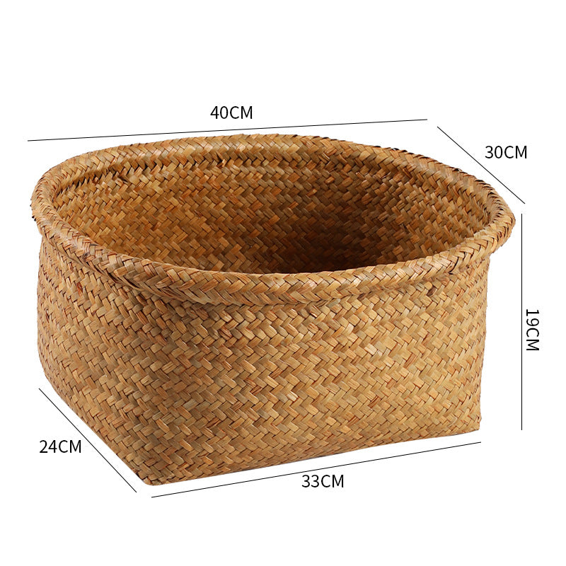 Unisex Naturfiber oppbevaringskurv med bred kant Skanto