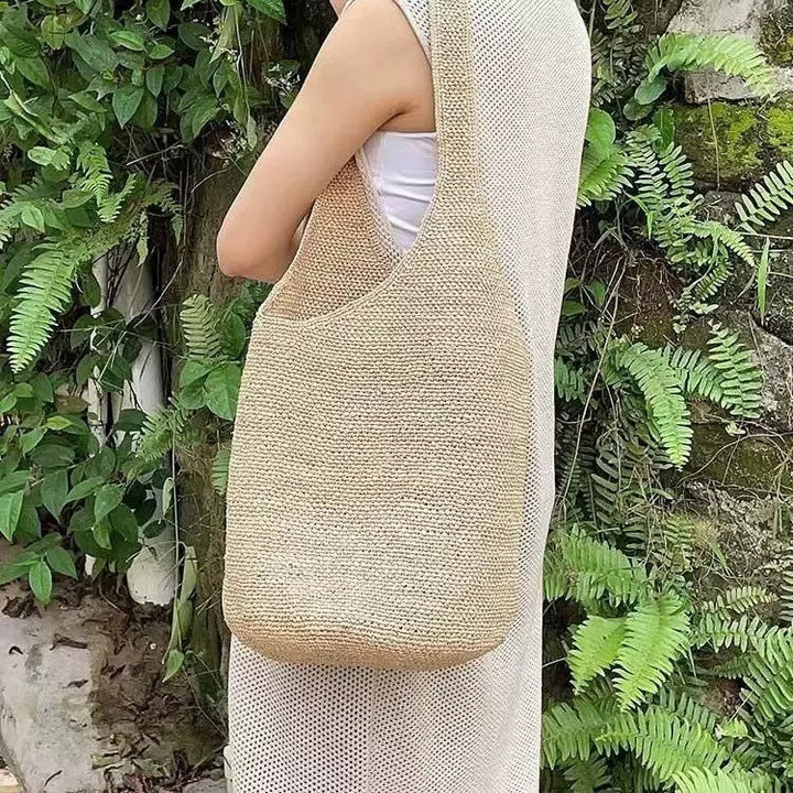 Umh tote bag laget av naturlig makramee Skanto