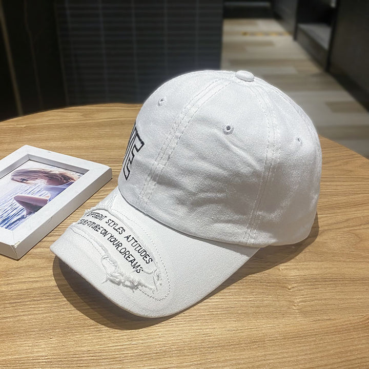 Kvinne's Slitt Uformell Denim Caps Skanto