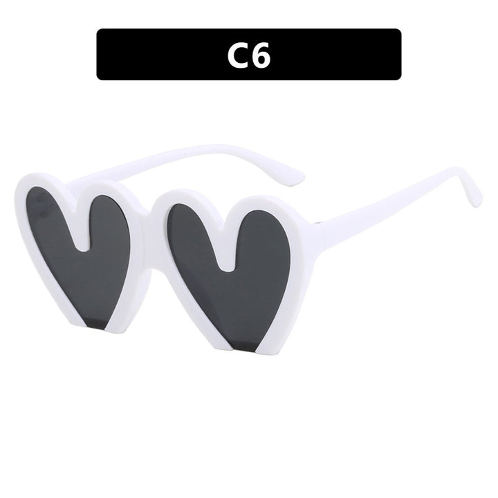 Damer hjerteformet solbrille med robust plastramme og UV-beskyttelse Skanto