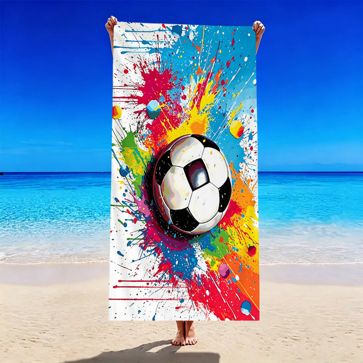 Fotballmotiv strandhåndkle Skanto