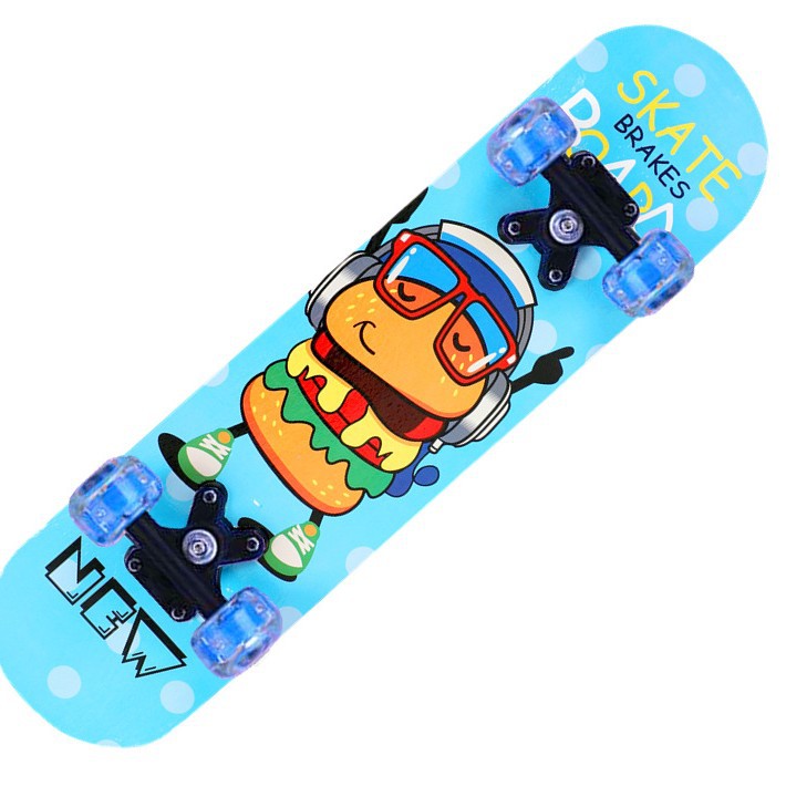 Jenters tegneseriefigur mini skateboard Skanto