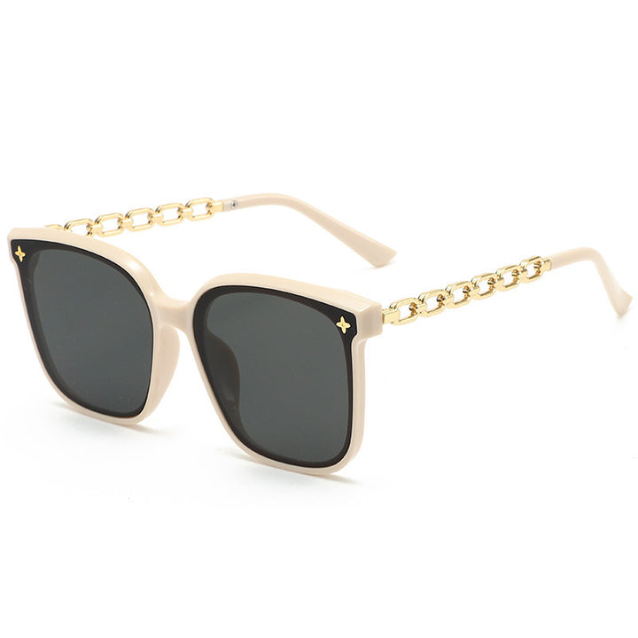 Dame Designer-solbrille med elegante lenker Skanto