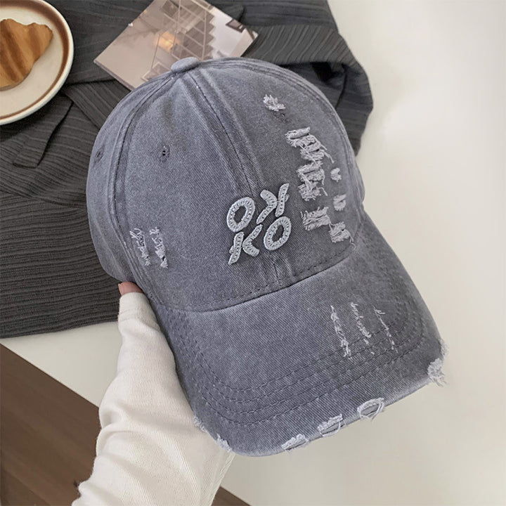 Kvinne Slitt Grafisk Brodert Baseball Caps Skanto