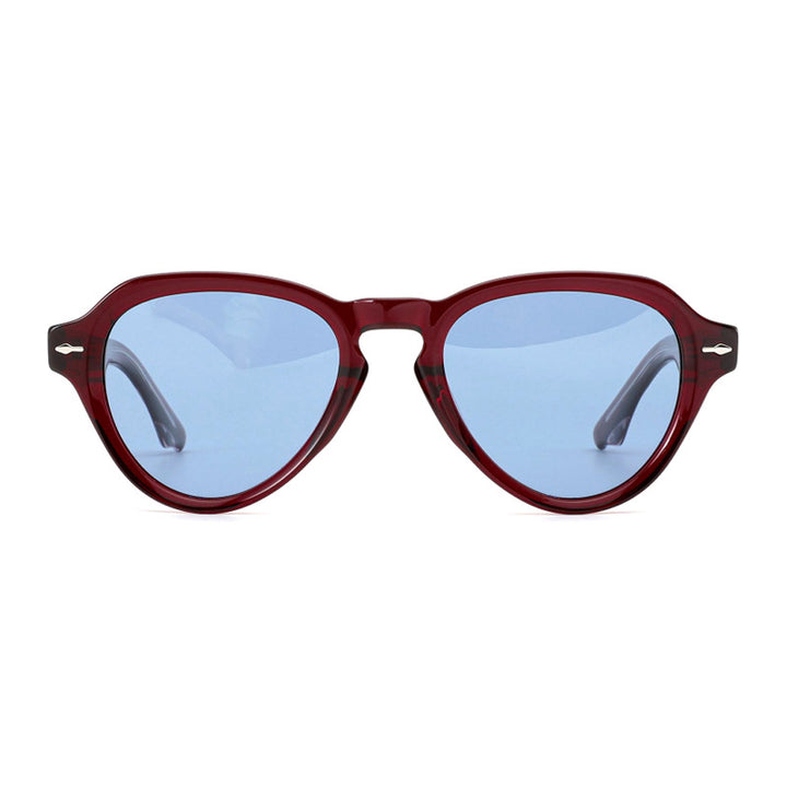 Damer moterik solbrille i elegant, rund design med polariserte linser Skanto