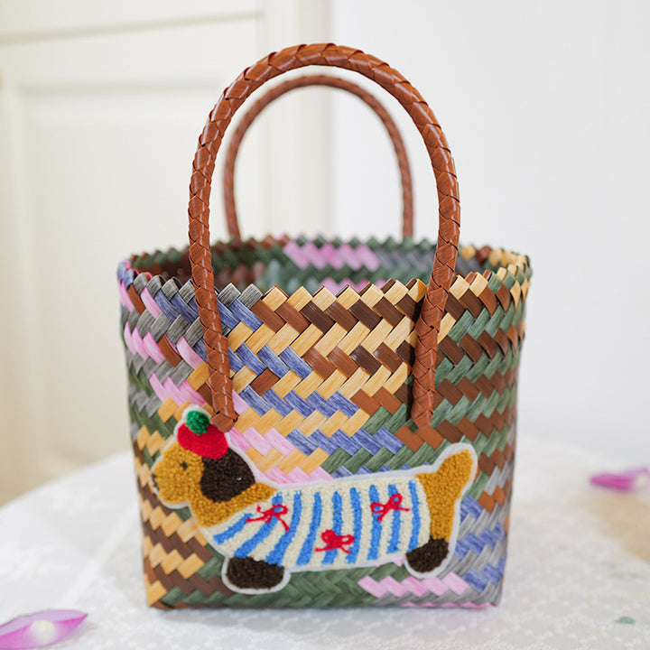Håndvevd strandbag Skanto