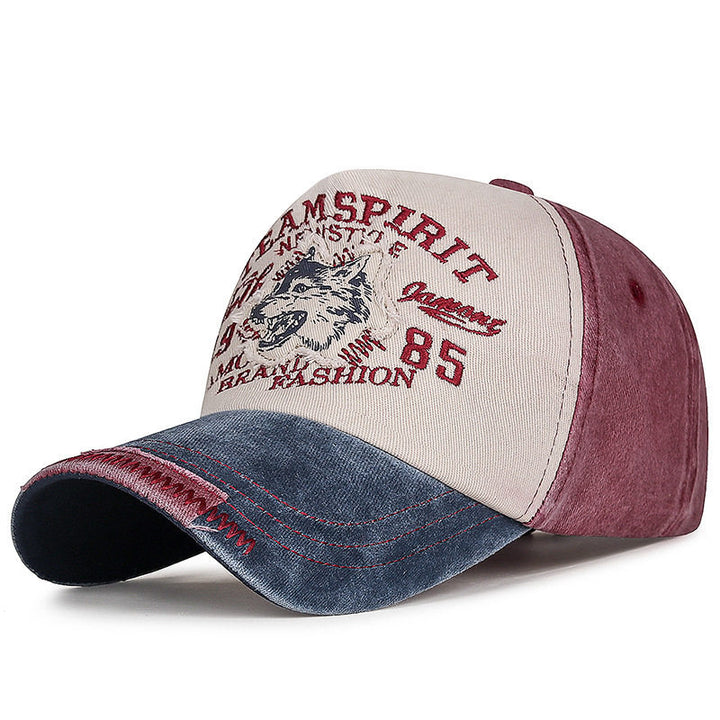 Herre Vintage-Inspirert Ulv Grafisk Baseballcaps Skanto