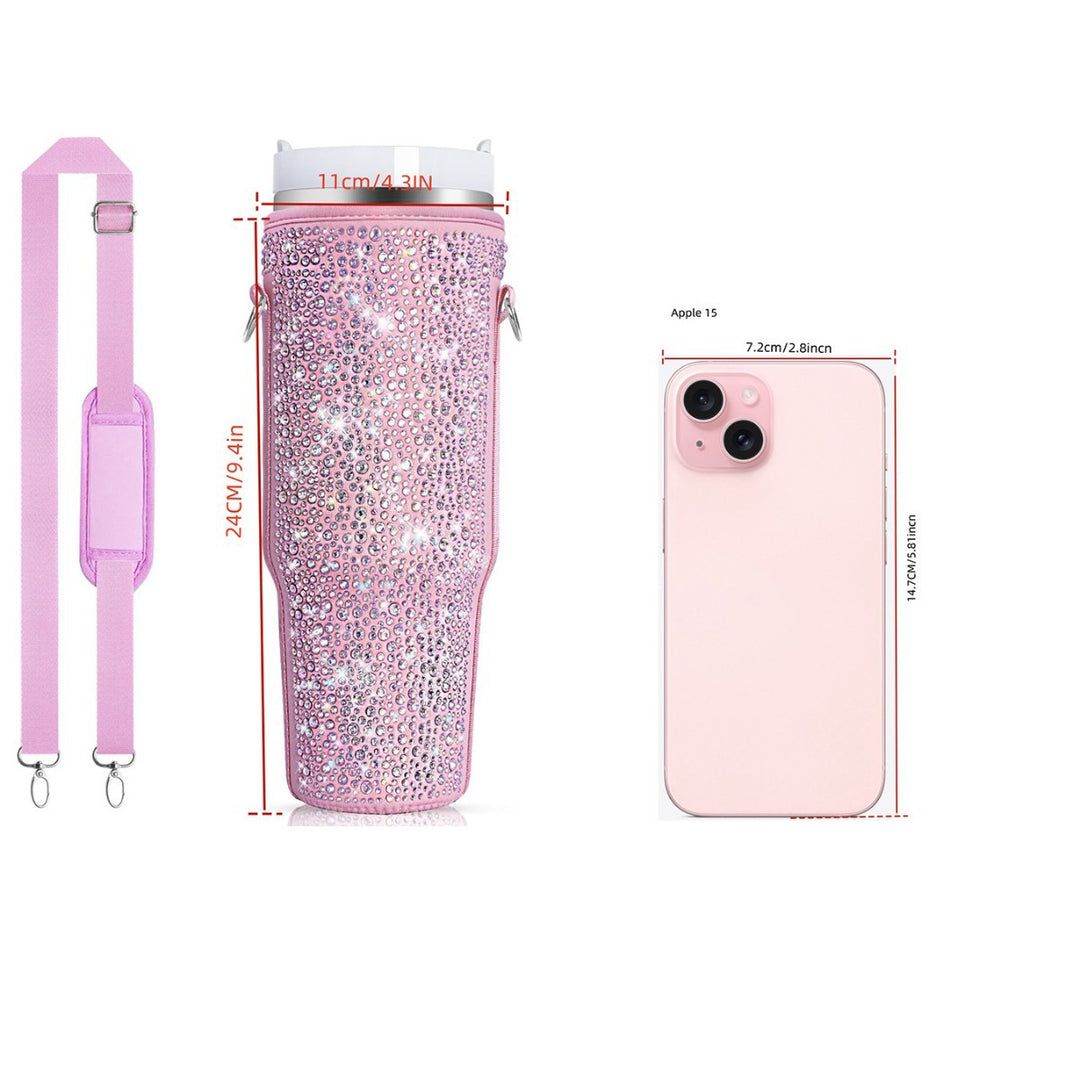Dame Drikkeflaske Cover med glitrende Rhinestones Skanto