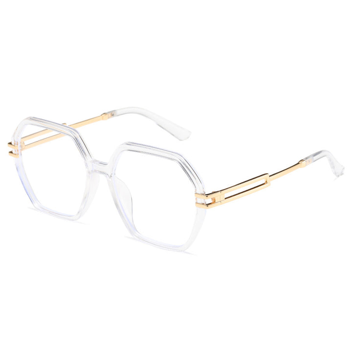 Dame moteriktig solbrille i avantgardistisk heksagon-design Skanto