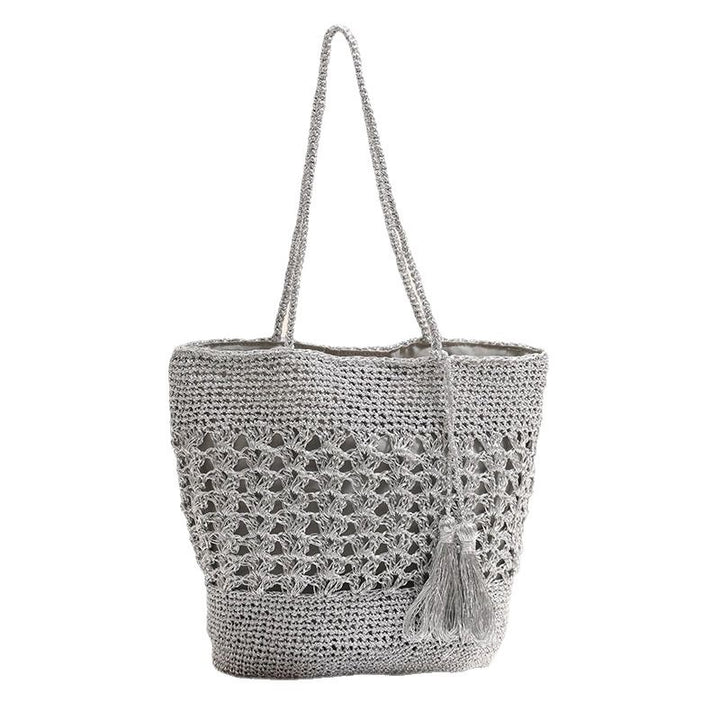 Crocheted tote bag with elegant tassels Skanto